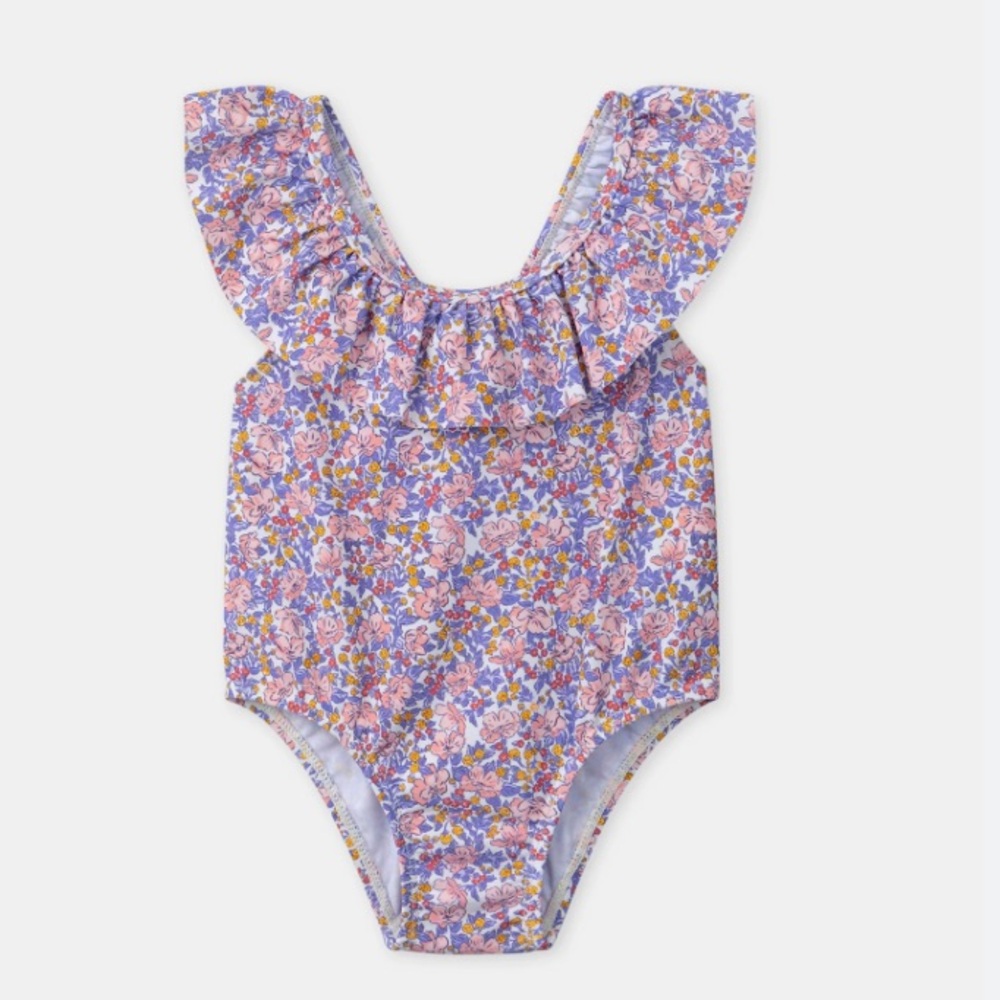 Sergent Major Floral One-Piece Swimsuit with Ruffle Detail